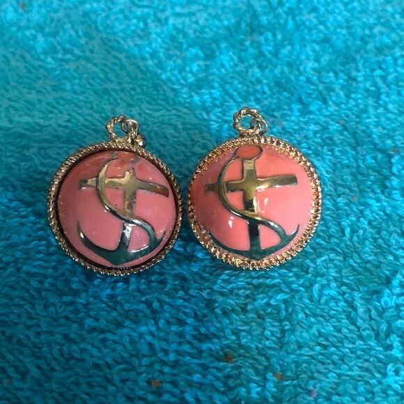 Nautical Anchor Design Earrings - Picture 1 of 2